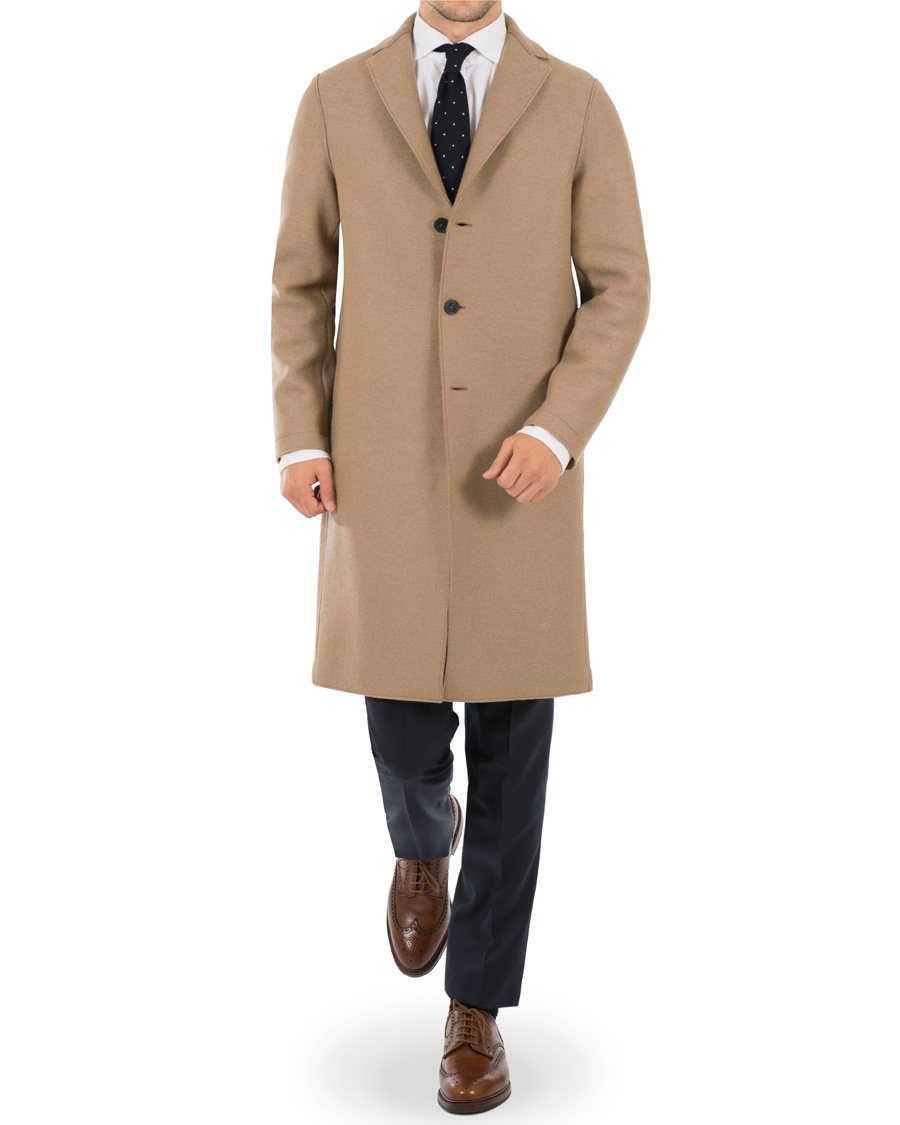 Homme | Manteaux Et Vestes | Harris Wharf London | Wool Raw Edge Overcoat Camel