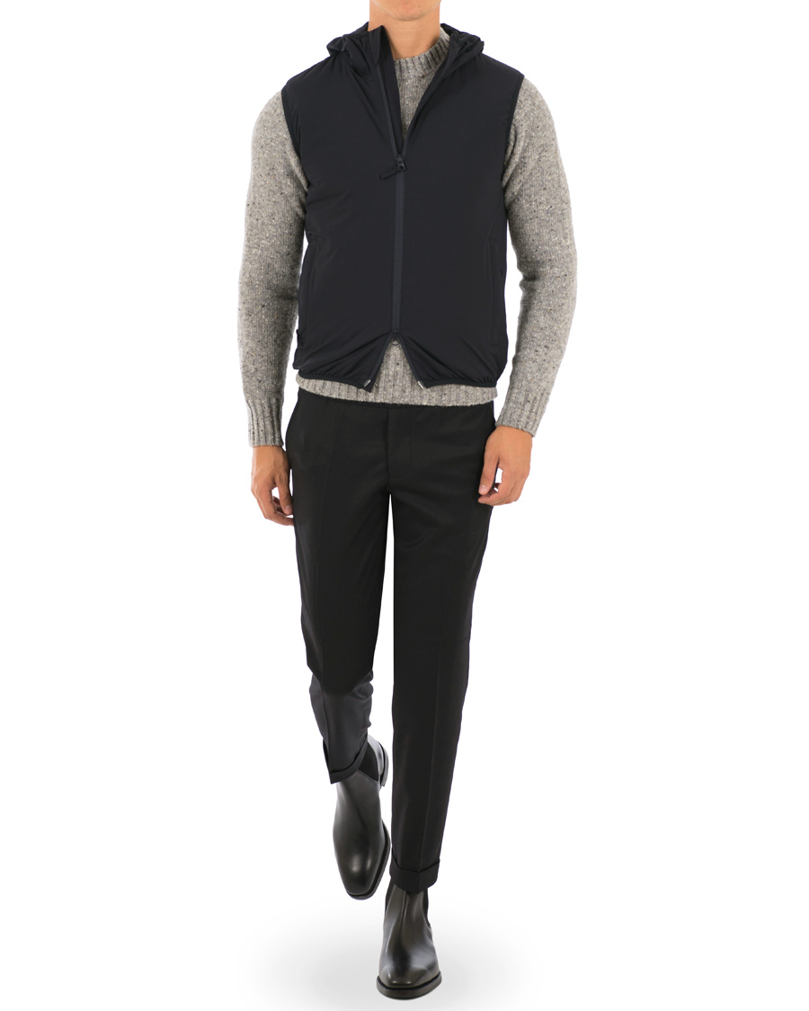 Homme | Manteaux Et Vestes | Aspesi | Stretch Hooded Vest Dark Navy