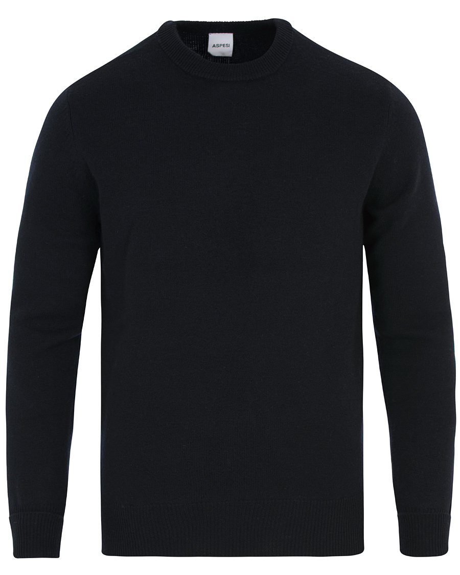 Homme | Pulls Et Tricots | Aspesi | Wool Crew Neck Navy