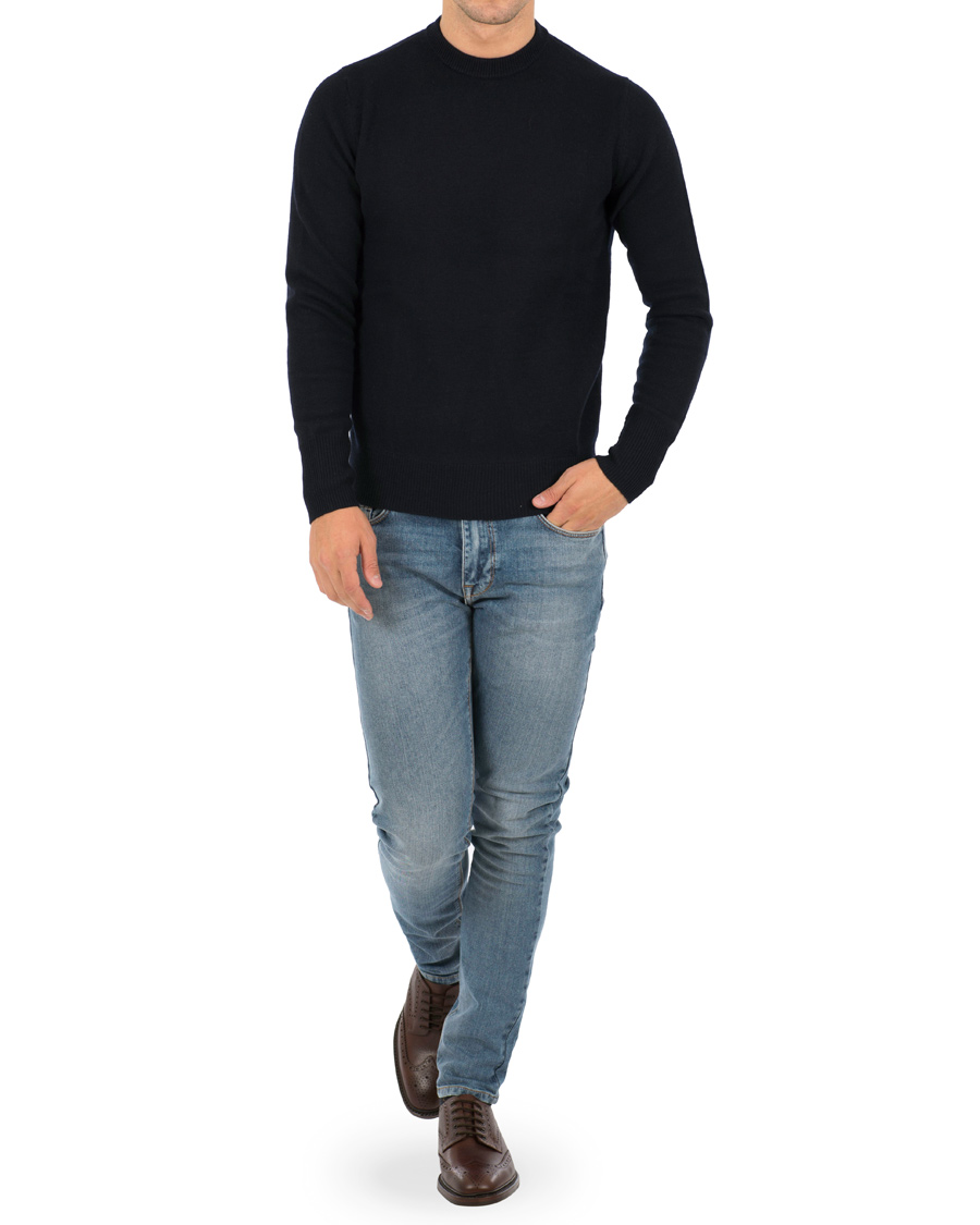 Homme | Pulls Et Tricots | Aspesi | Wool Crew Neck Navy