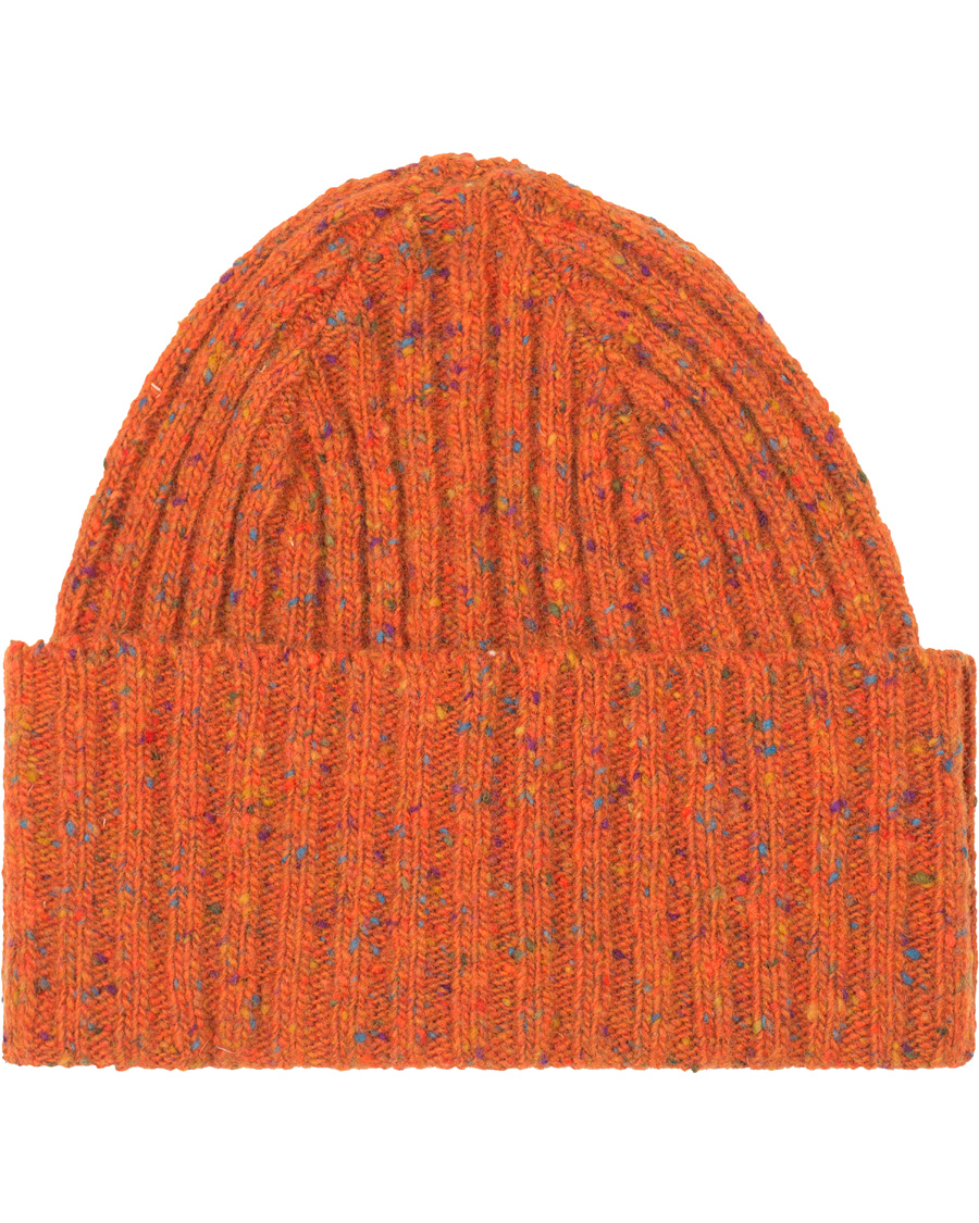 Homme | Drake's Donegal Merino Wool Hat Orange | Drake's | Donegal Merino Wool Hat Orange