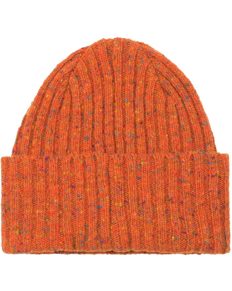 Homme | Drake's Donegal Merino Wool Hat Orange | Drake's | Donegal Merino Wool Hat Orange