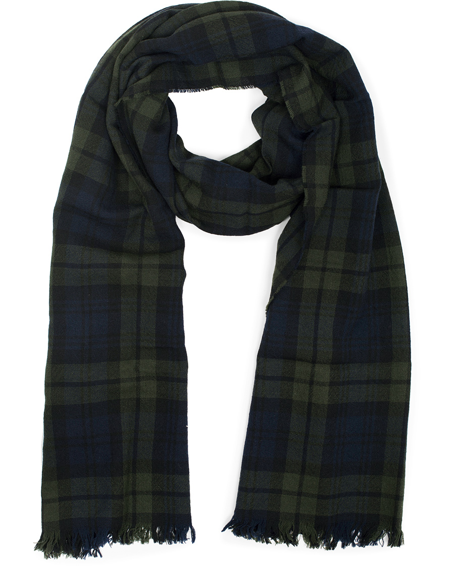 Homme | Drake's Lightweight Merinowool Scarf Blackwatch | Drake's | Lightweight Merinowool Scarf Blackwatch
