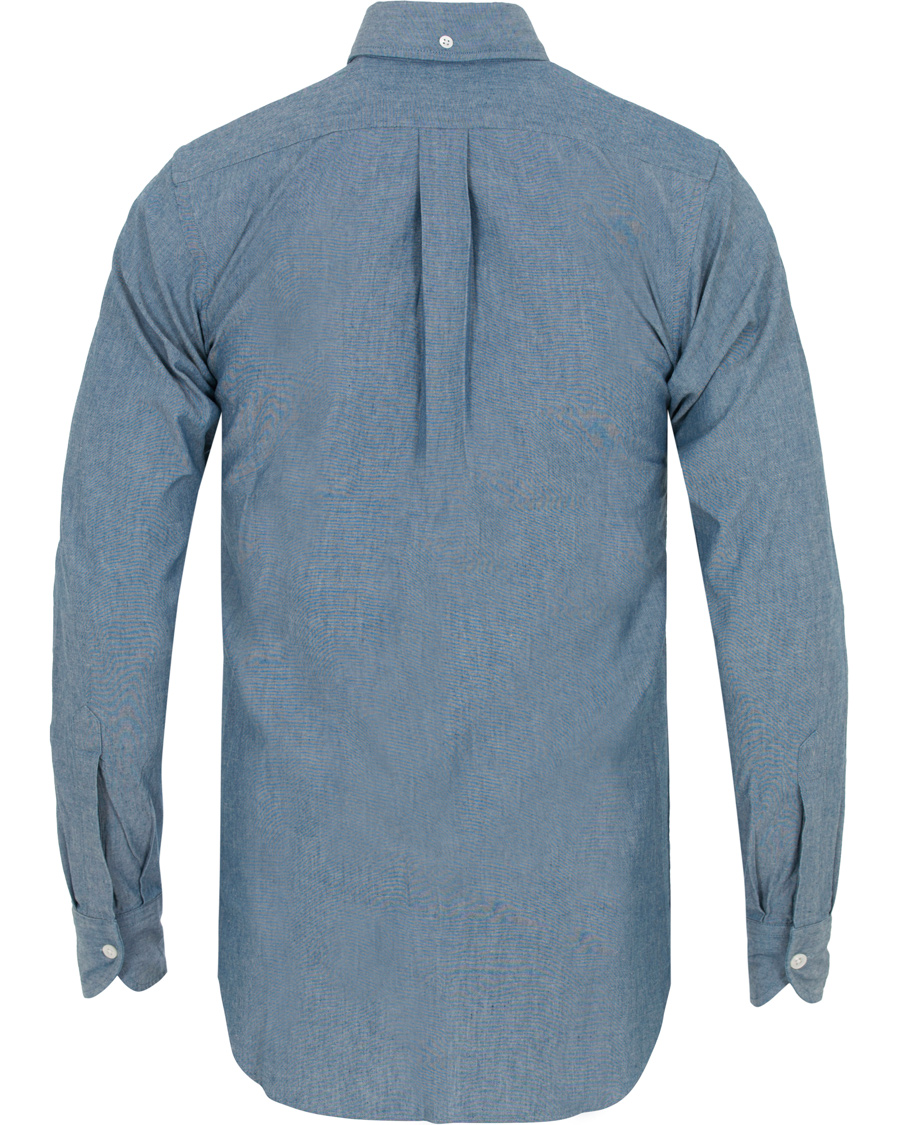 Homme | Chemises | Drake's | Slim Fit Chambray Button Down Shirt Light