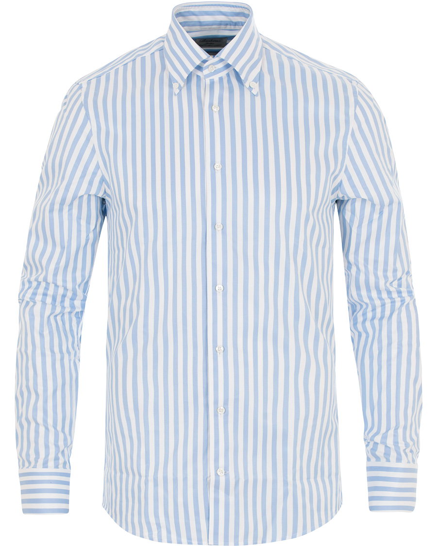 Homme | Chemises | Stenströms | Slimline Striped Shirt White/Blue