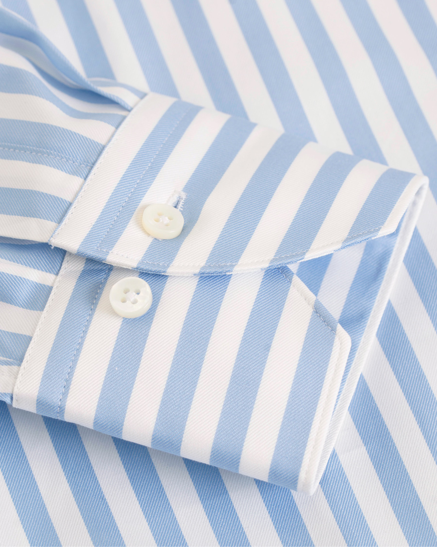 Homme | Chemises | Stenströms | Slimline Striped Shirt White/Blue
