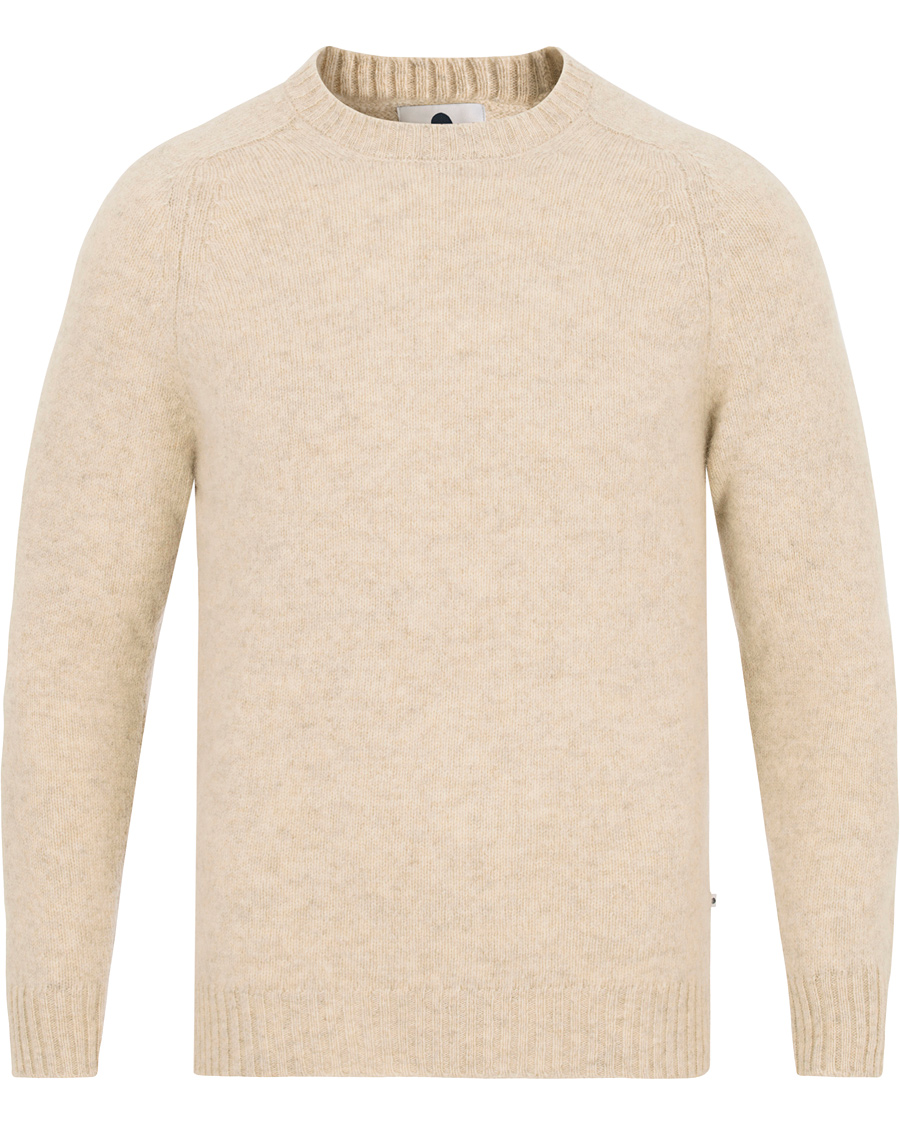 Heren | Truien | NN07 | Nathan Lambswool Crew Neck Pale Grey