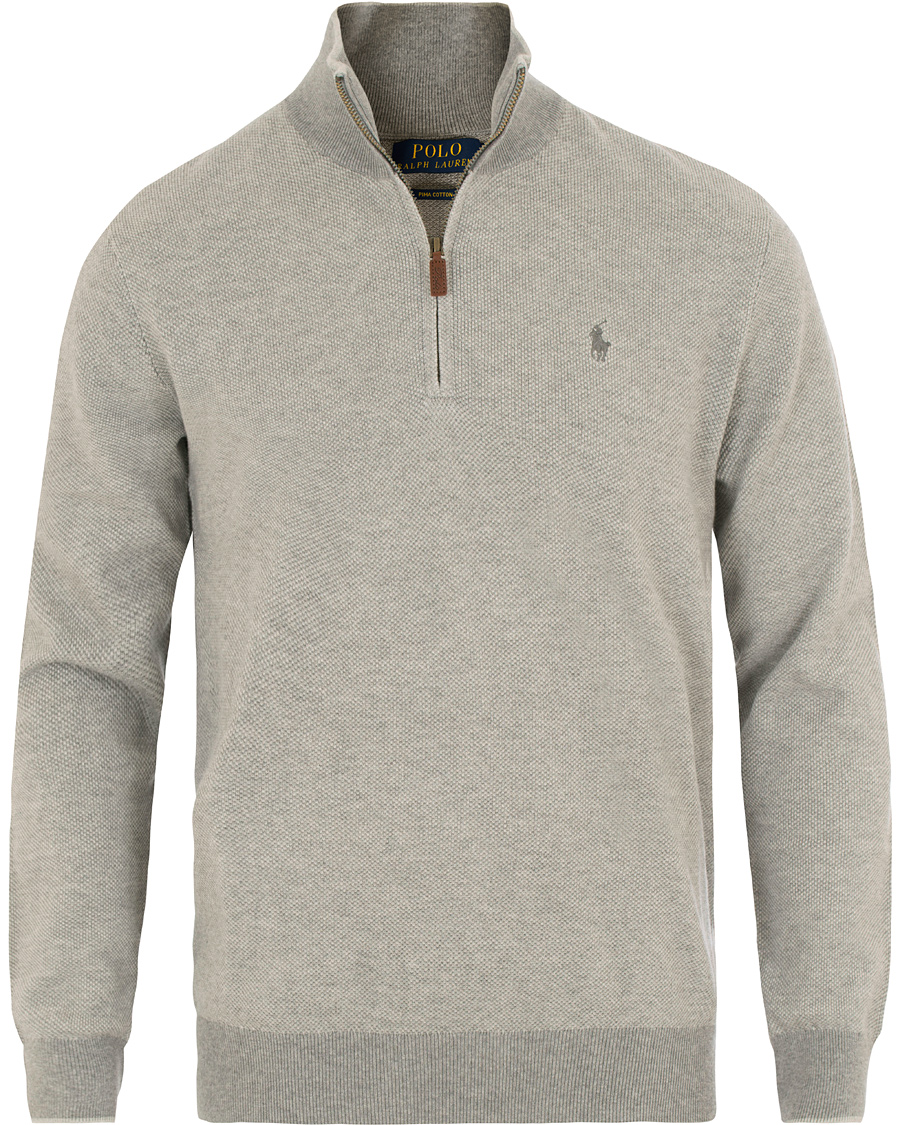 Heren | Truien | Polo Ralph Lauren | Texture Half Zip Grey