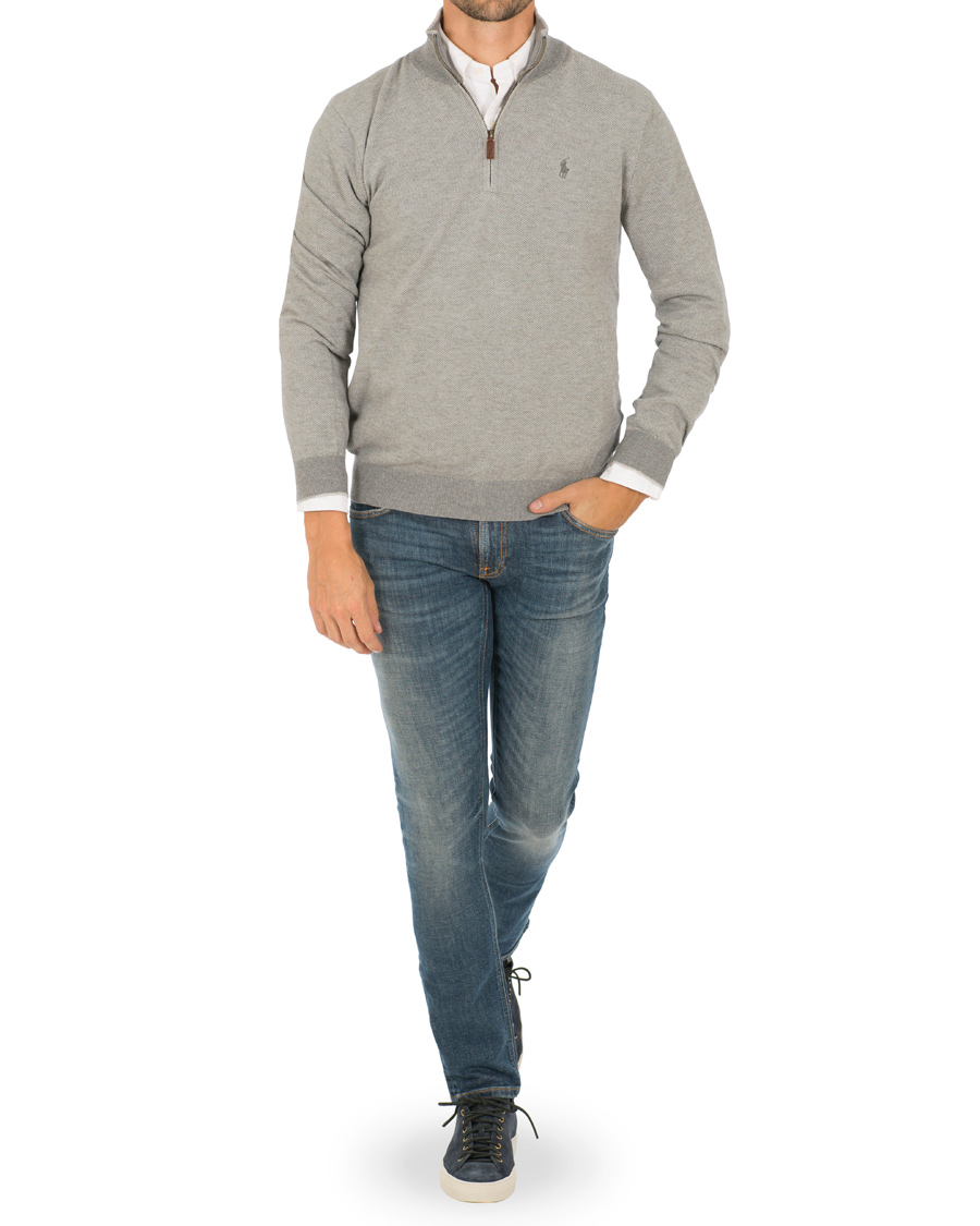 Heren | Truien | Polo Ralph Lauren | Texture Half Zip Grey