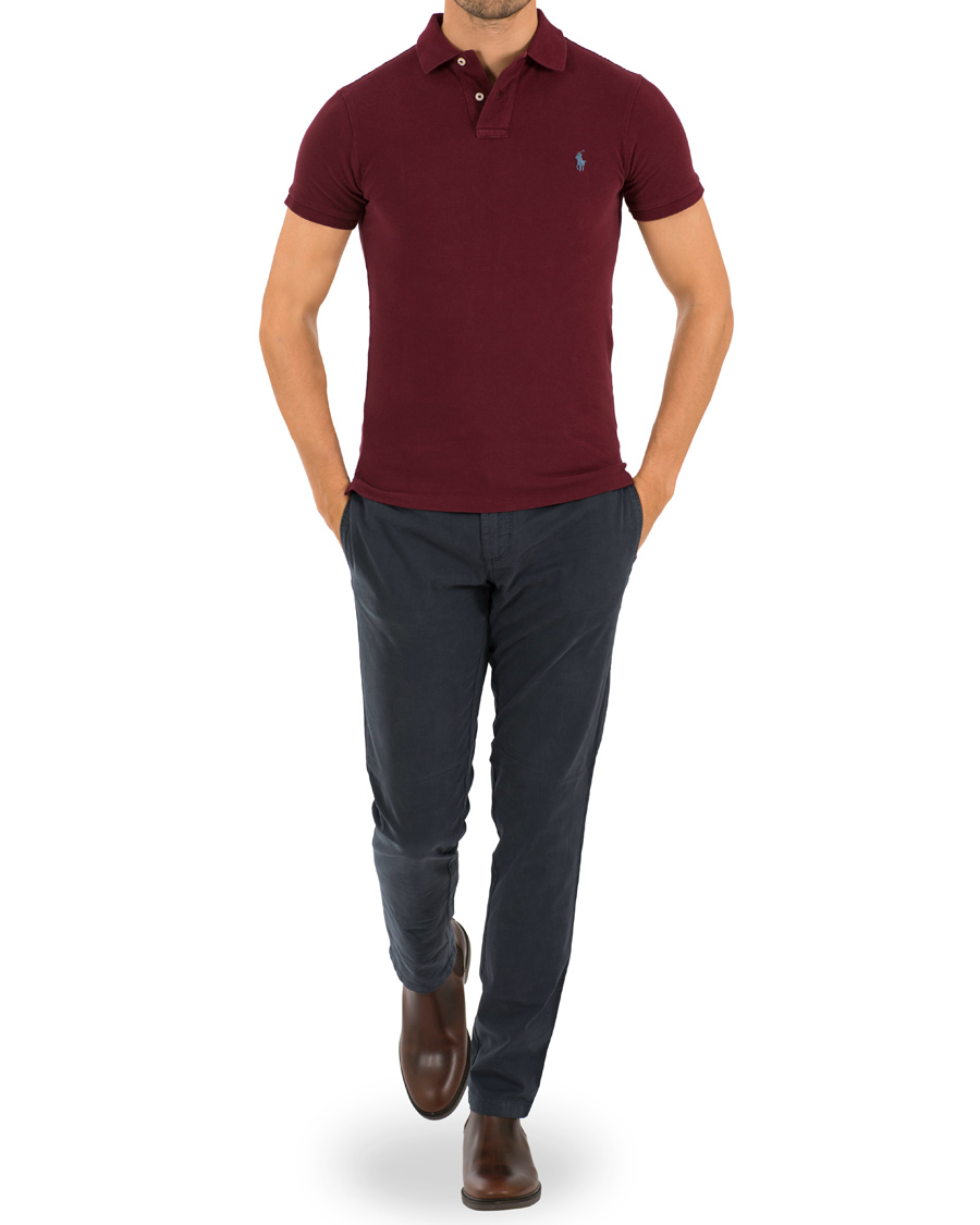 Homme | Polos | Polo Ralph Lauren | Slim Fit Pima Cotton Polo Fall Burgundy