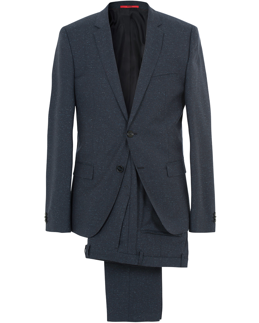 Homme | Costumes | HUGO | Arti Hesten Wool/Silk Donegal Suit Navy