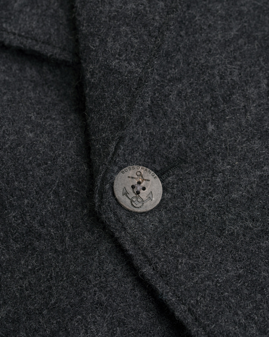 Homme | Manteaux Et Vestes | BOSS ORANGE | BOSS Casual Branco Wool Peacoat Dark Grey