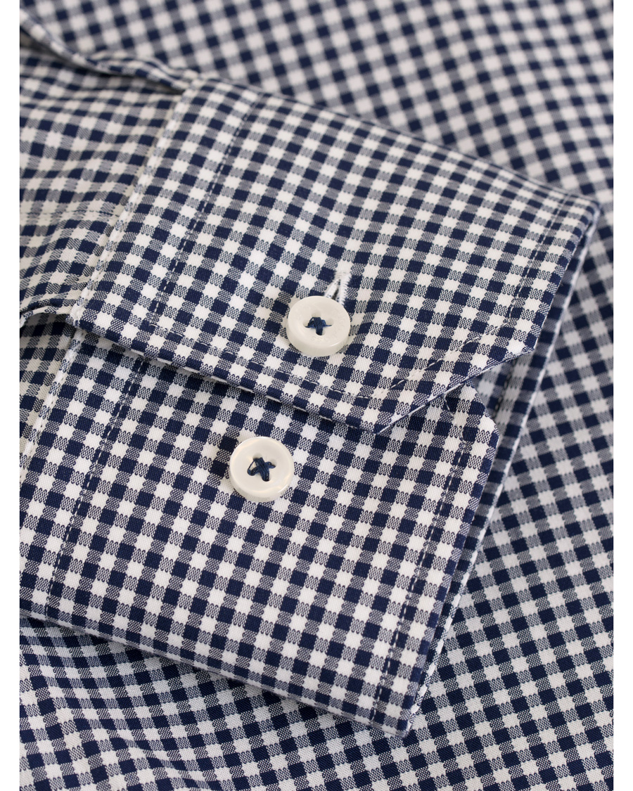 Heren | Overhemden | BOSS BLACK | BOSS Glent Slim Fit Check Contrast Shirt Blue