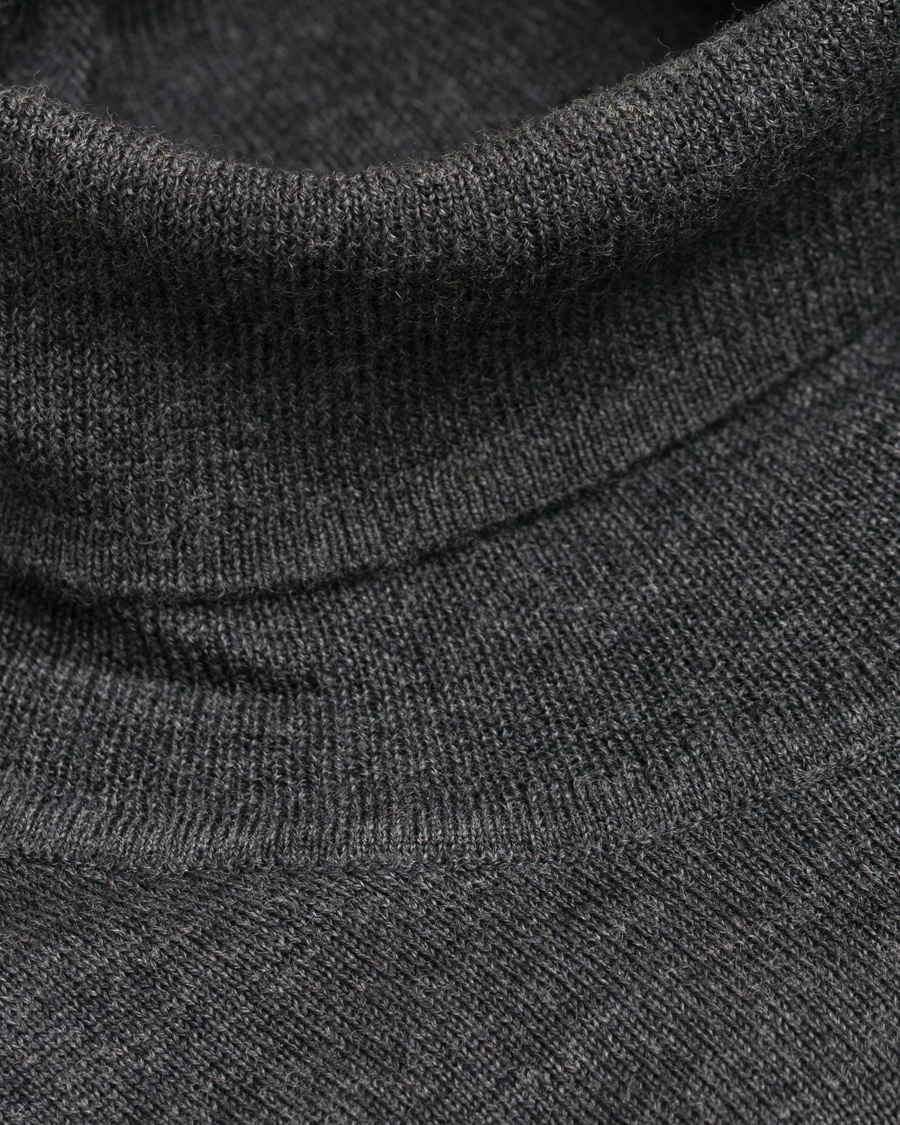 Heren | Truien | Tiger of Sweden | Visavi Extra Fine Merino Polo Dark Grey