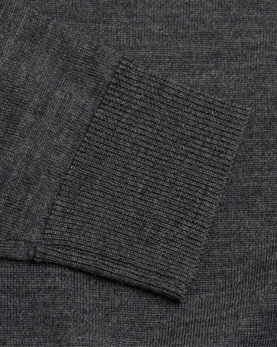 Heren | Truien | Tiger of Sweden | Visavi Extra Fine Merino Polo Dark Grey