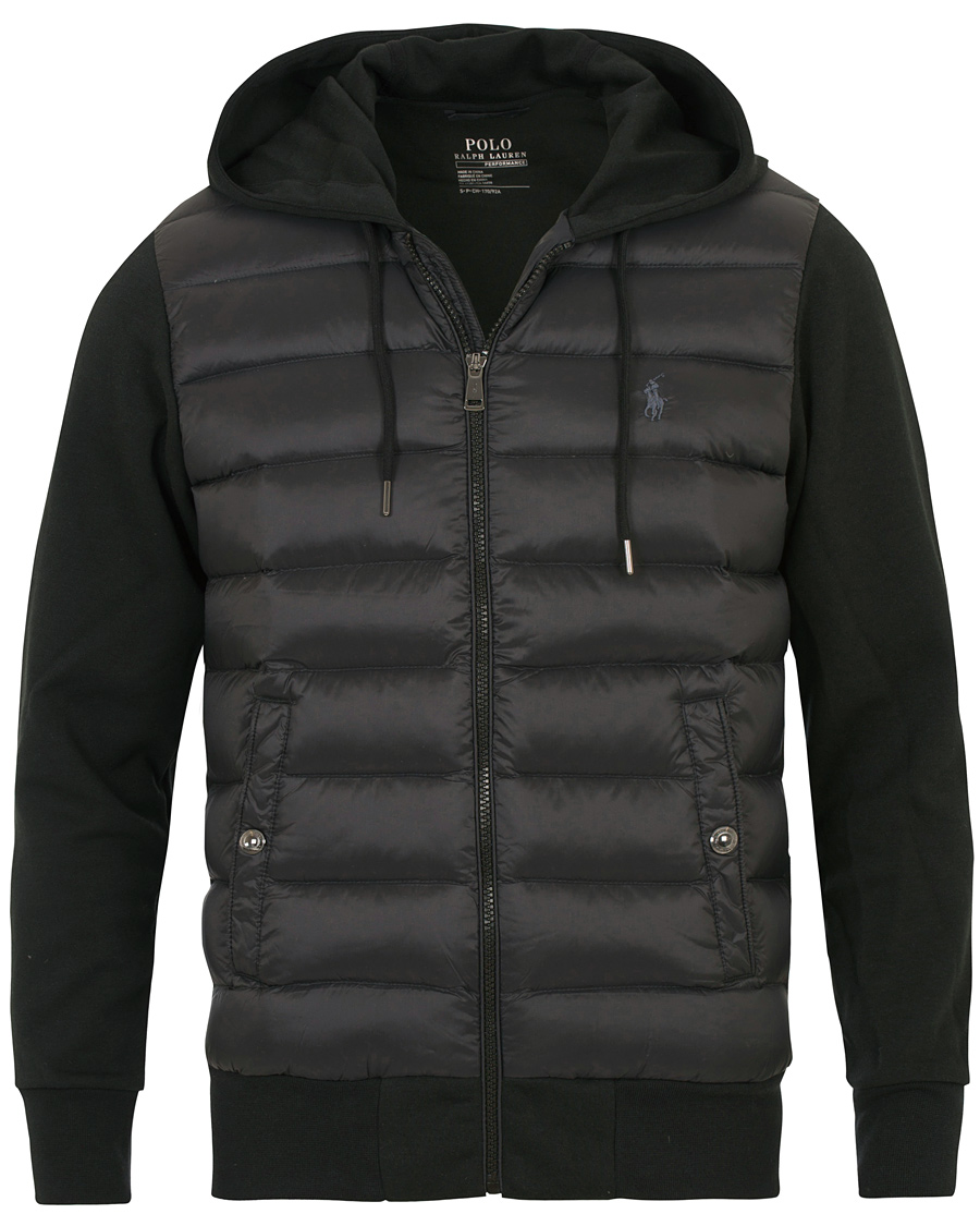 Homme | Manteaux Et Vestes | Polo Ralph Lauren | Hybrid Down Full Zip Hood Jacket Black