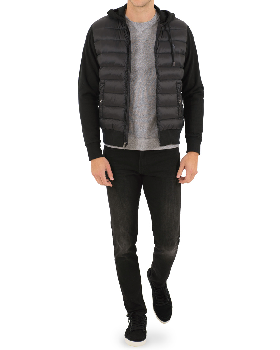 Homme | Manteaux Et Vestes | Polo Ralph Lauren | Hybrid Down Full Zip Hood Jacket Black