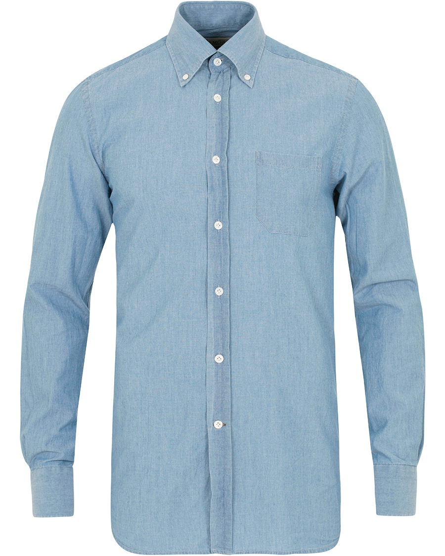 Homme | Chemises | Morris Heritage | Bond Chambray Button Down Shirt Light Wash