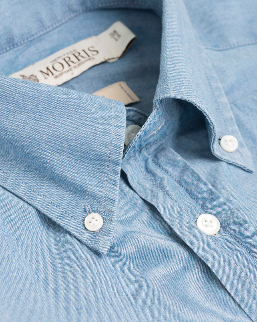 Homme | Chemises | Morris Heritage | Bond Chambray Button Down Shirt Light Wash
