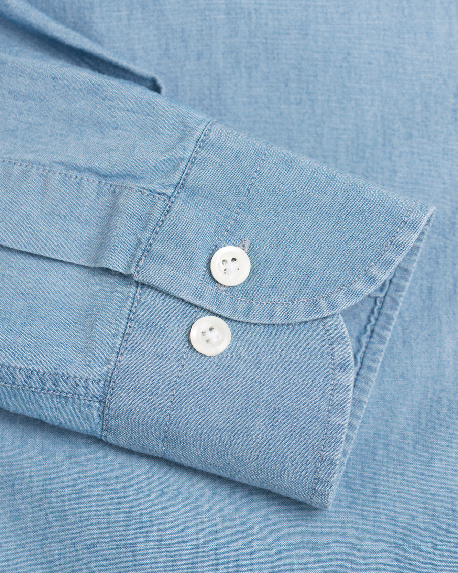 Homme | Chemises | Morris Heritage | Bond Chambray Button Down Shirt Light Wash