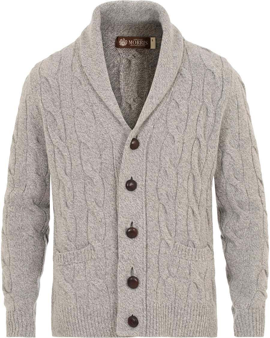 Homme | Pulls Et Tricots | Morris Heritage | Cable Cardigan Grey
