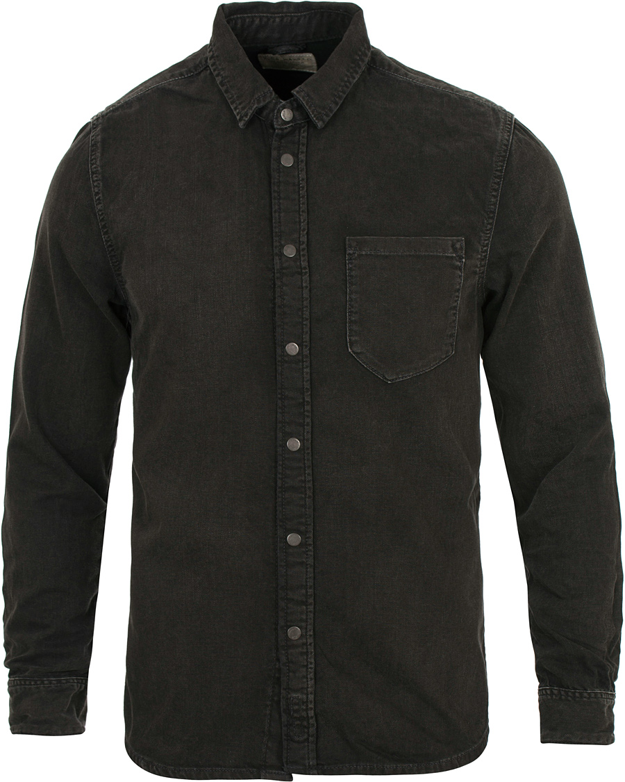 Homme | Chemises | Nudie Jeans | Henry Blackened Indigo Shirt Black/Bue