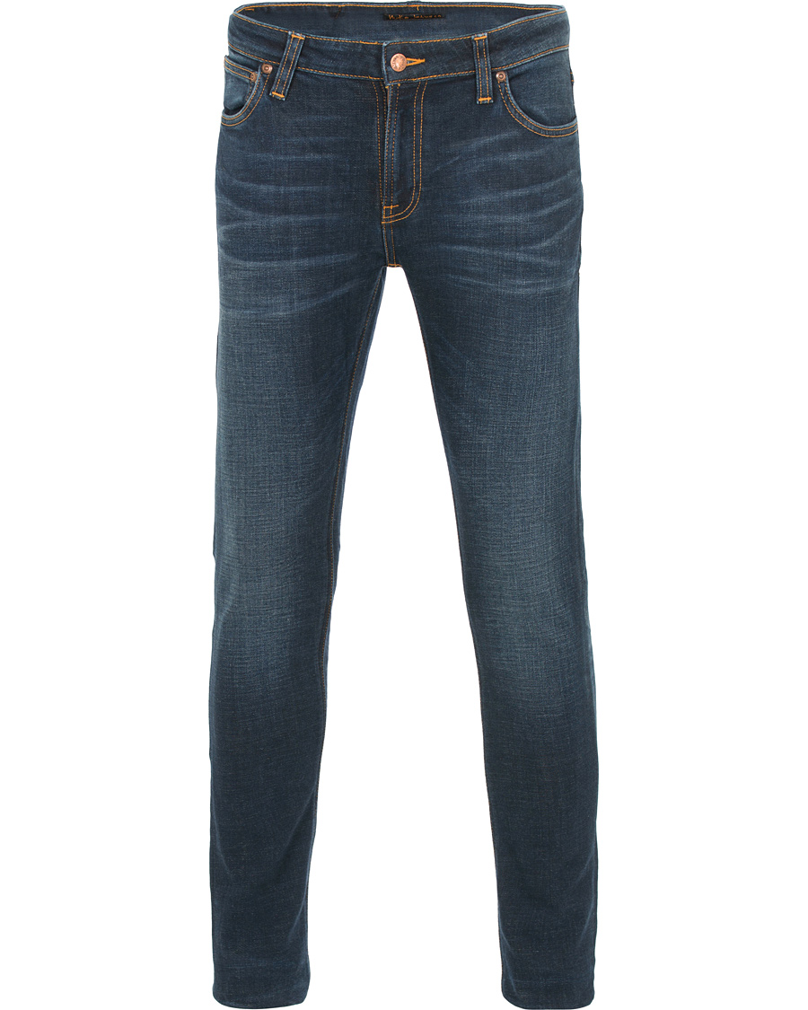 Homme | Jeans | Nudie Jeans | Skinny Lin Organic Slim Fit Stretch Jeans Dark Blue