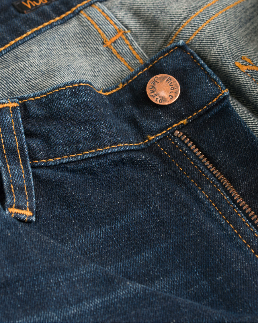 Homme | Jeans | Nudie Jeans | Skinny Lin Organic Slim Fit Stretch Jeans Dark Blue