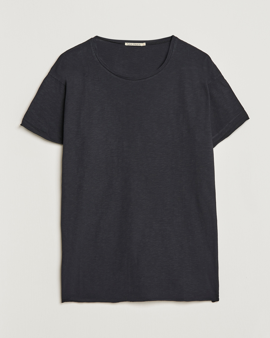 Homme | T-shirts | Nudie Jeans | Roger Slub Crew Neck Tee Black