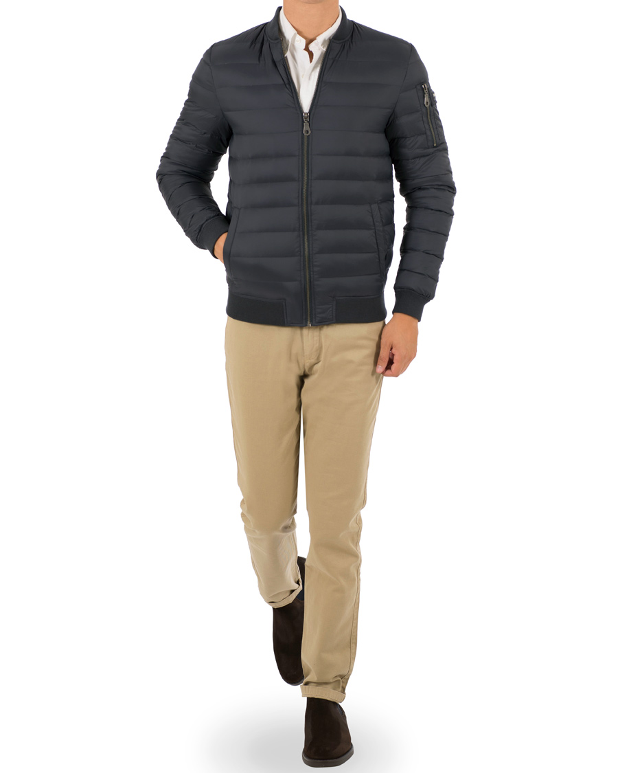 Heren | Jassen | Lexington | Aiden Bomber Jacket Deep Marine Blue