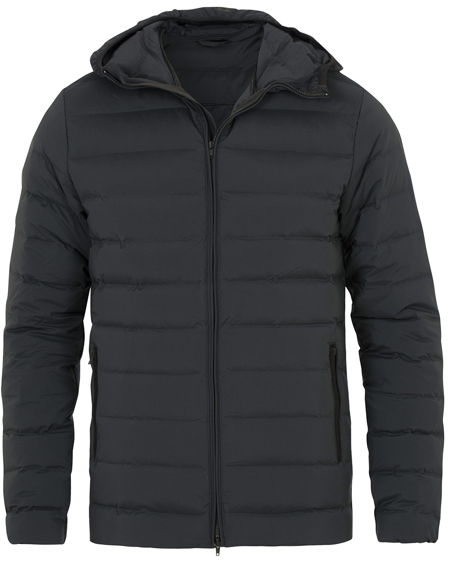 Homme | Manteaux Et Vestes | J.Lindeberg | Down Hood Channeled Nylon Jacket Anthracite