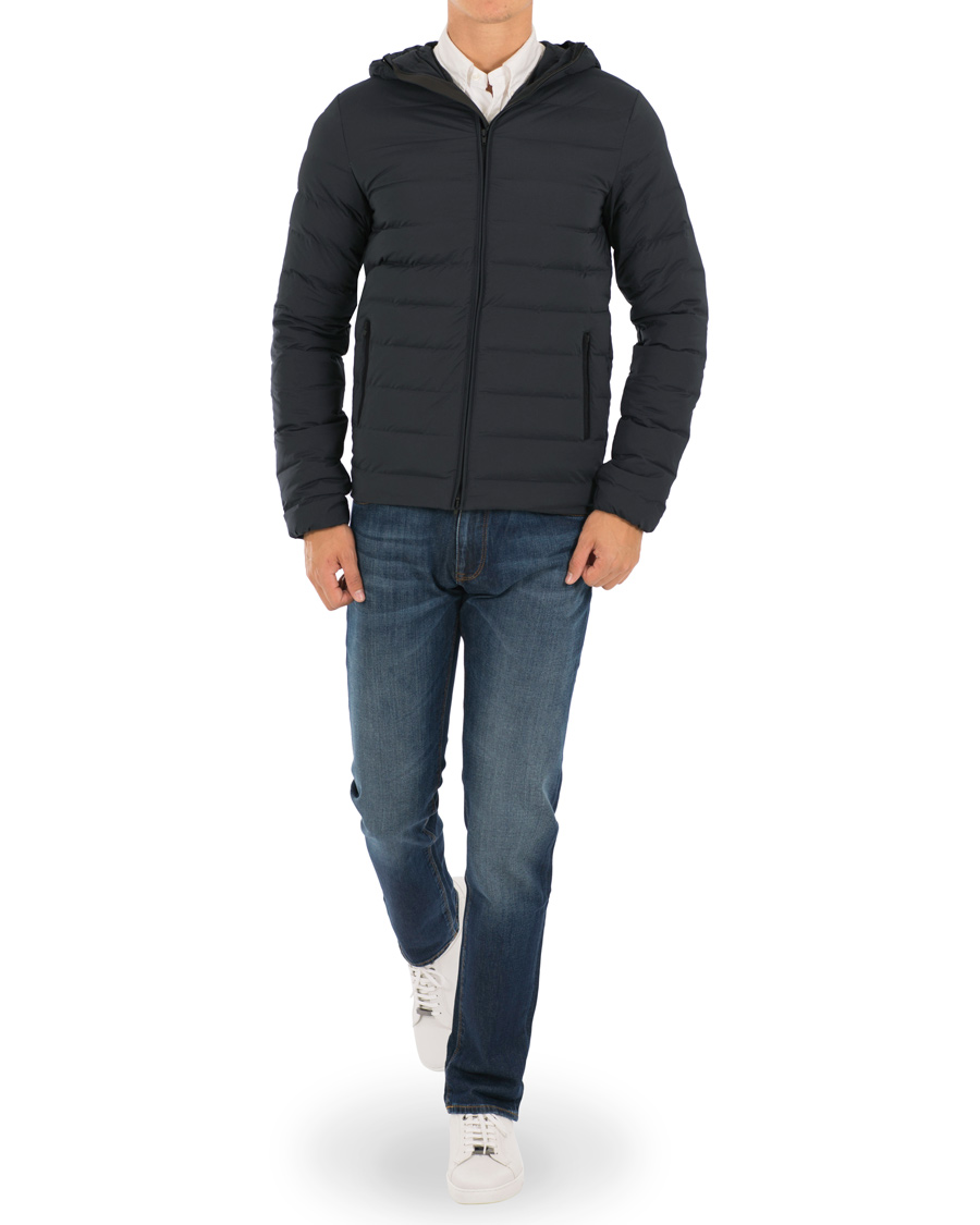 Homme | Manteaux Et Vestes | J.Lindeberg | Down Hood Channeled Nylon Jacket Anthracite