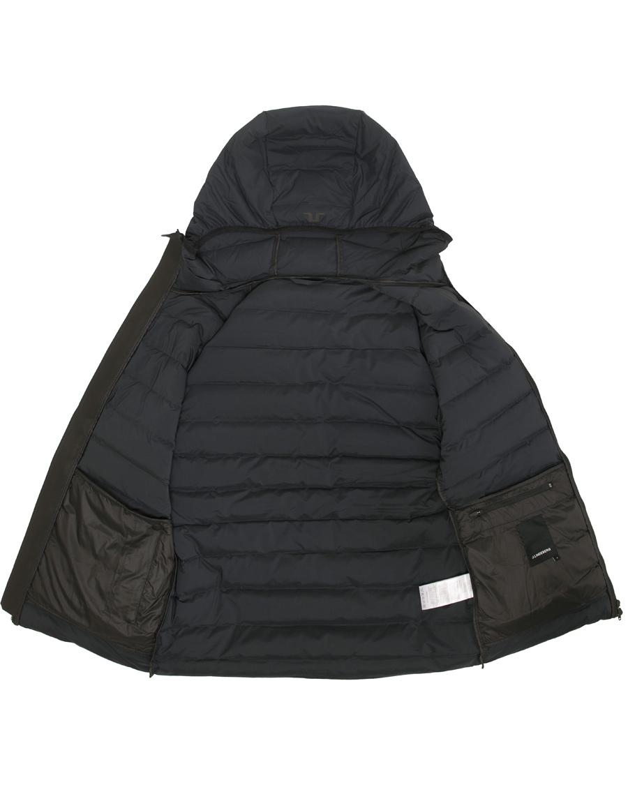 Homme | Manteaux Et Vestes | J.Lindeberg | Down Hood Channeled Nylon Jacket Anthracite