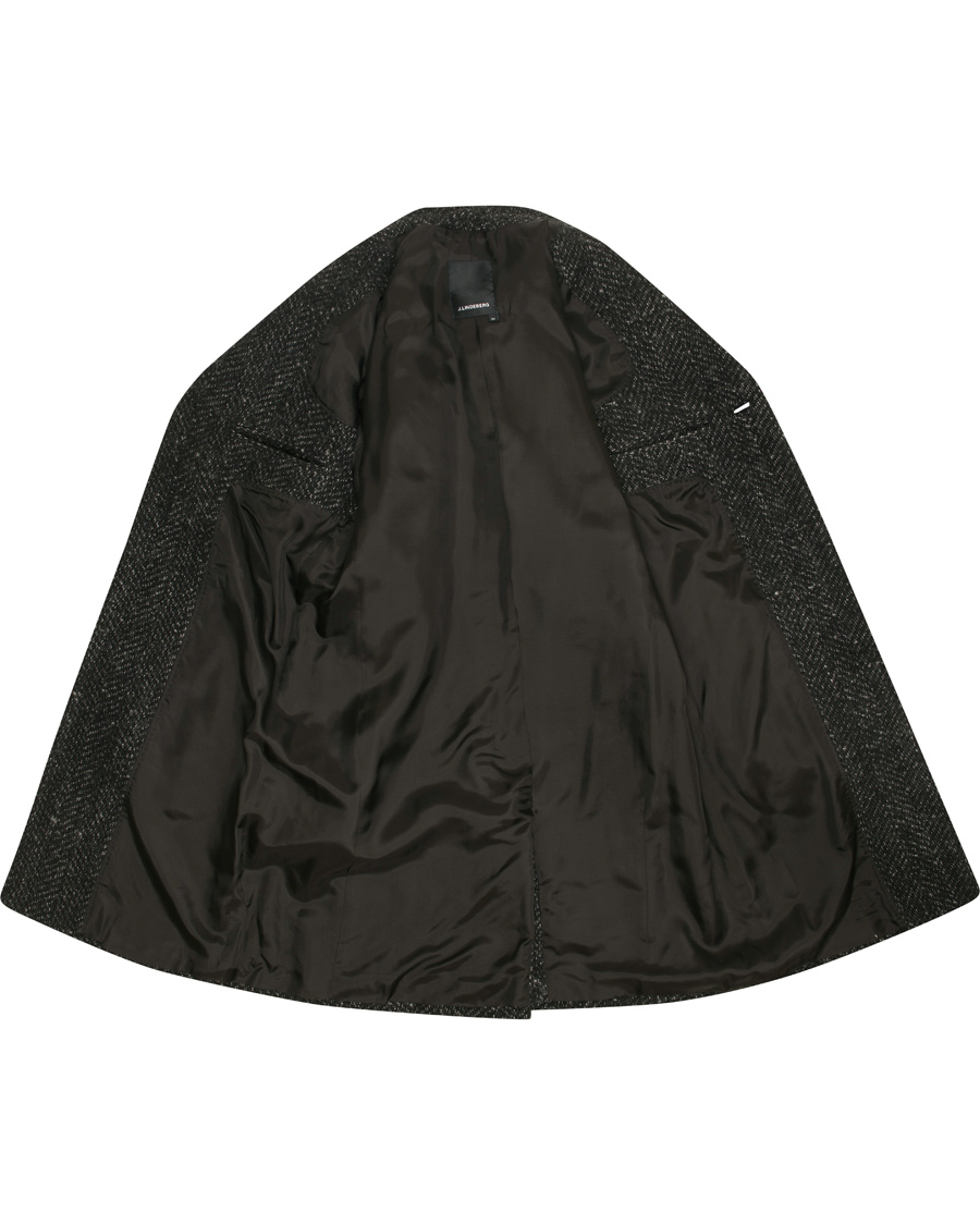 Homme | Manteaux Et Vestes | J.Lindeberg | Wolger Rock Wool Herringbone Coat Black