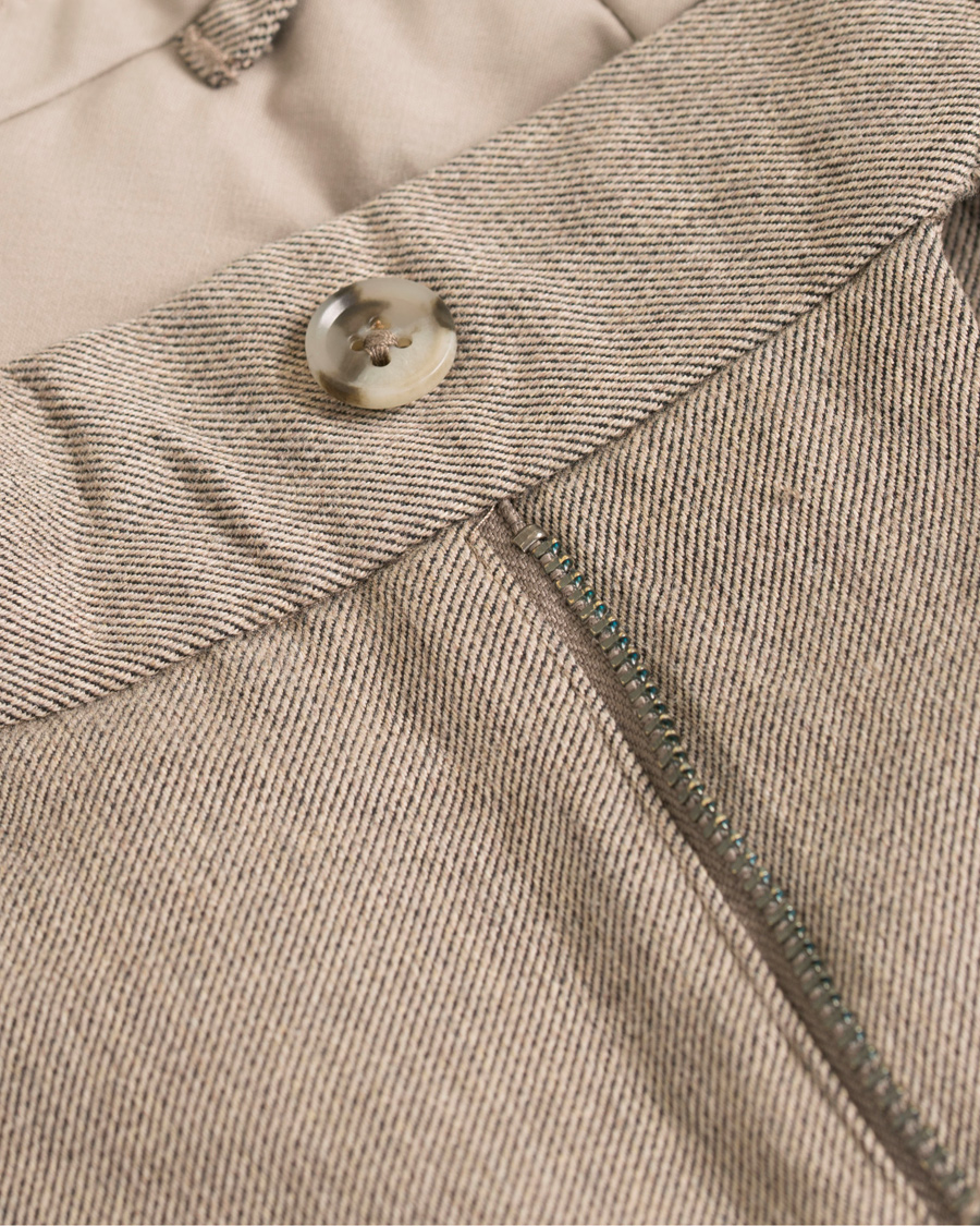 Homme | Pantalons | J.Lindeberg | Chaze Flannel Twill Trousers Grey/Brown