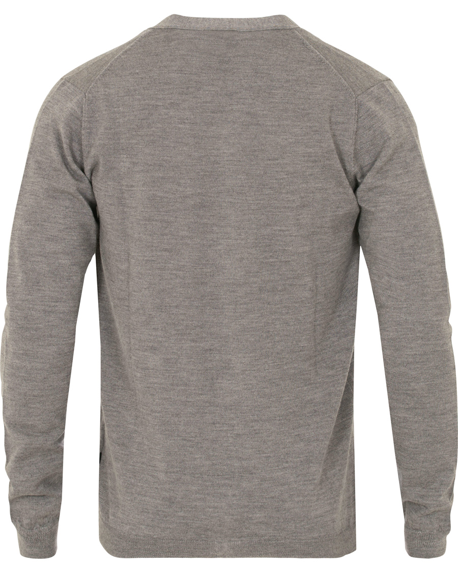 Homme | Pulls Et Tricots | J.Lindeberg | Lyon True Merino Cardigan Grey Melange