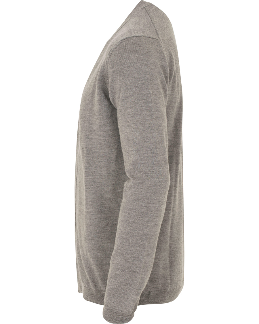 Homme | Pulls Et Tricots | J.Lindeberg | Lyon True Merino Cardigan Grey Melange
