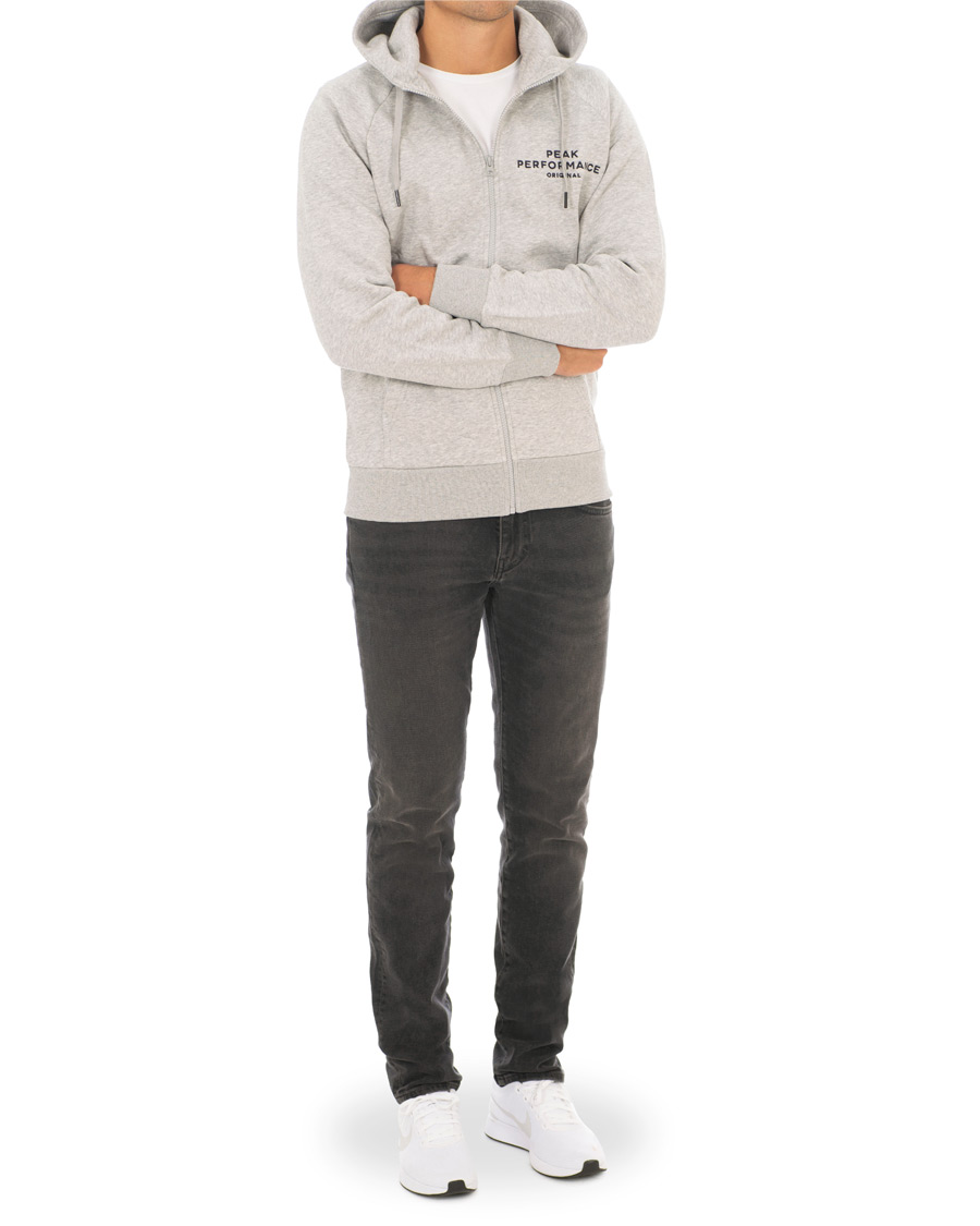 Heren | Truien | Peak Performance | Original Full Zip Hoodie Grey