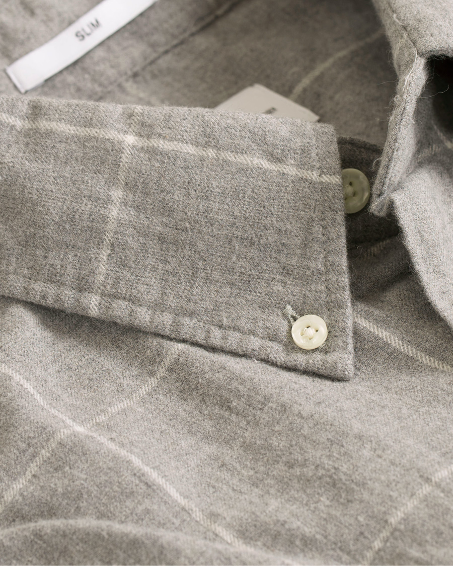 Homme | Chemises | GANT Rugger | Windblown Flannel Check Slim Fit Shirt Grey Melange
