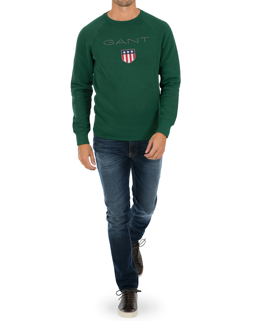Homme | Pulls Et Tricots | GANT | Shield Crew Neck Sweatshirt Ivy Green