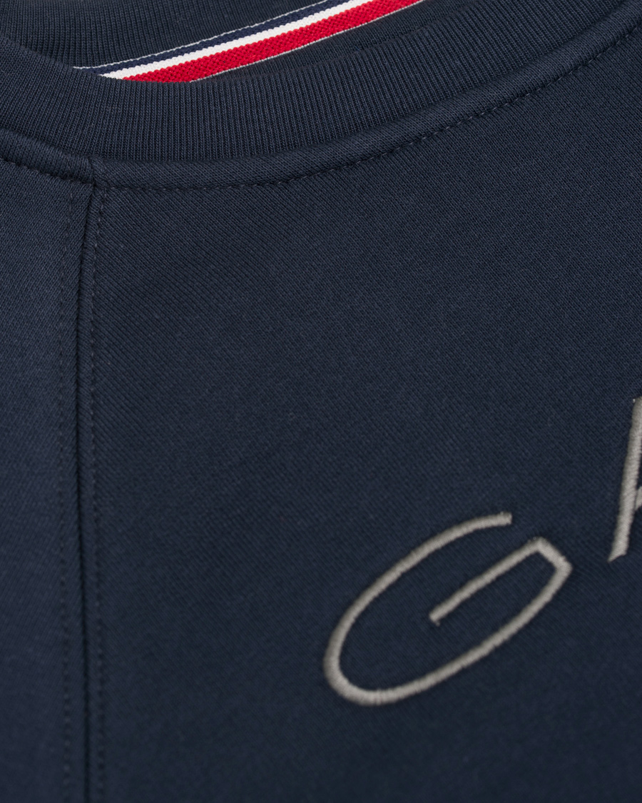 Homme | Pulls Et Tricots | GANT | Shield Crew Neck Sweatshirt Evening Blue