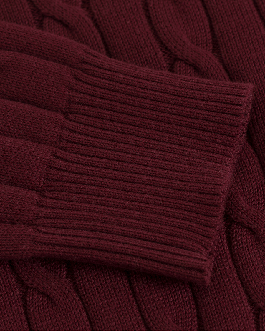 Homme | Pulls Et Tricots | GANT | Cotton Cable Crew Pullover Purple Wine