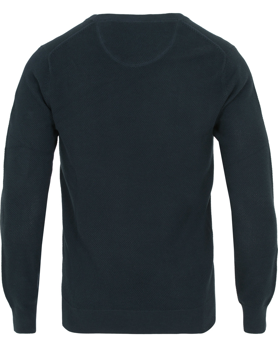 Heren | Truien | GANT | Cotton Pique Crew Neck Evening Blue