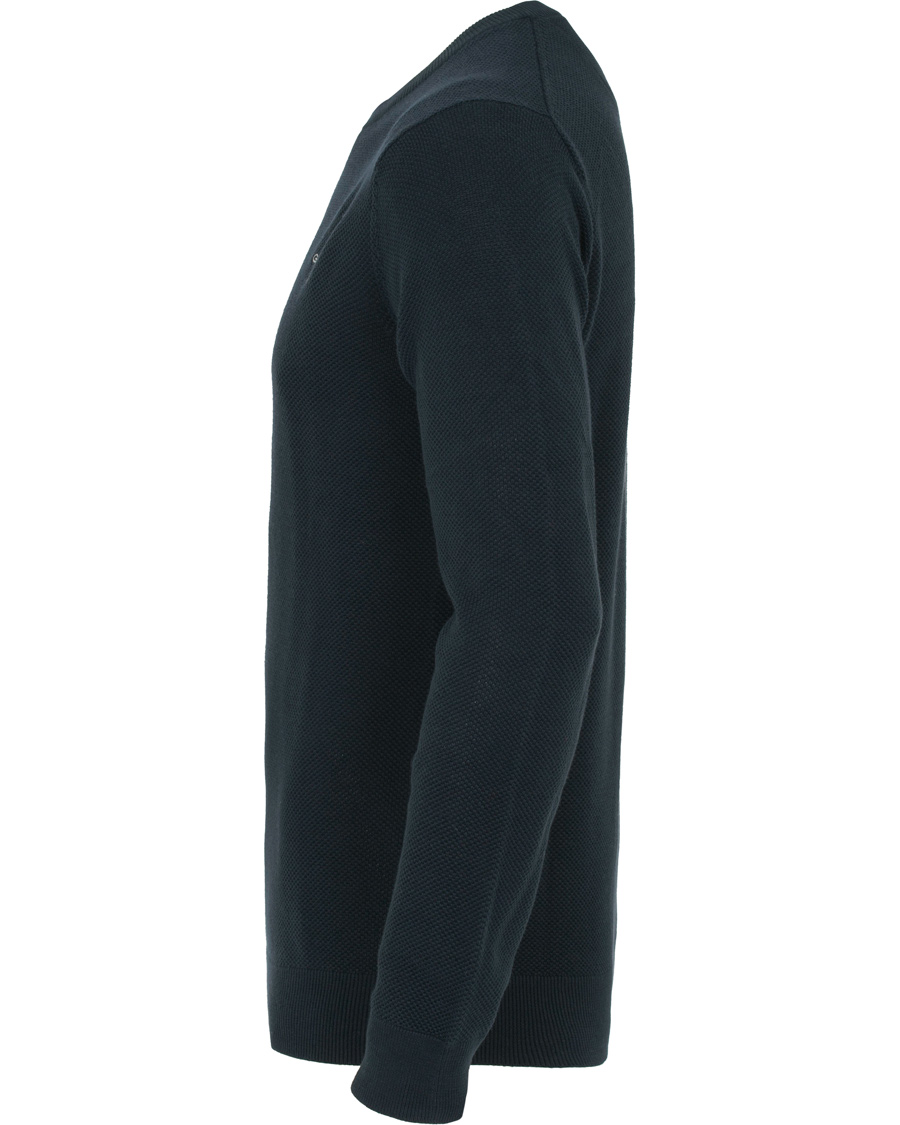 Heren | Truien | GANT | Cotton Pique Crew Neck Evening Blue