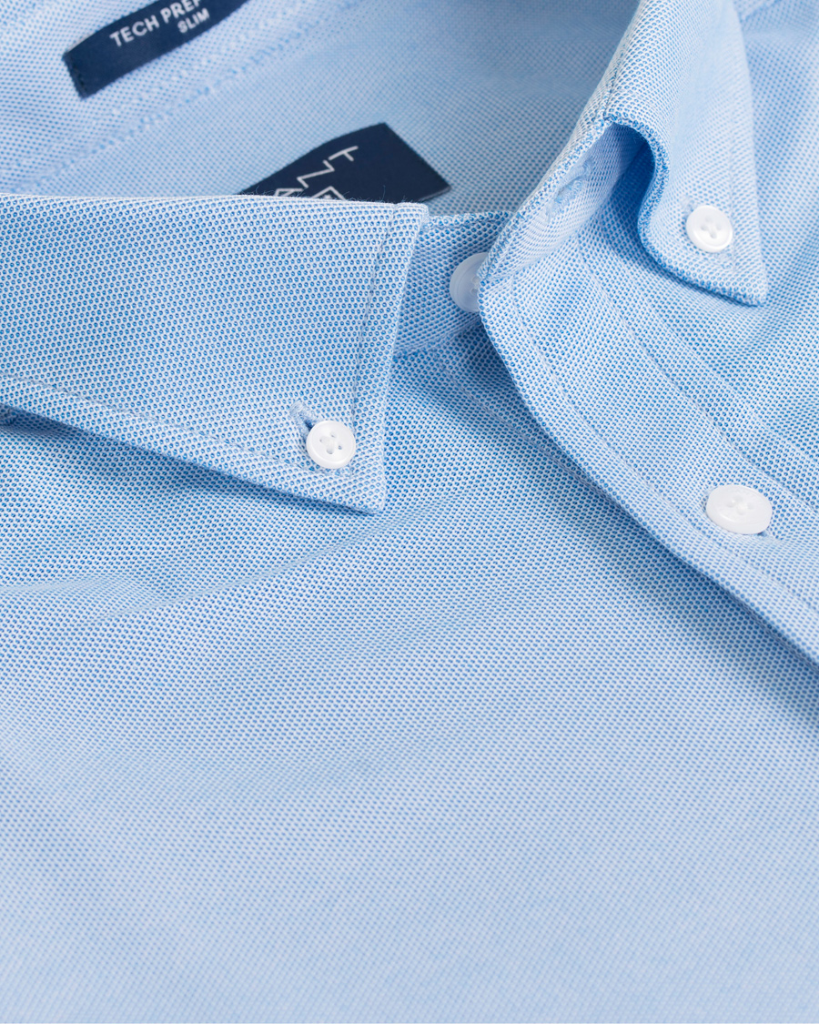 Heren | Overhemden | GANT | Slim Fit Tech Prep Pique Shirt Pallas Blue