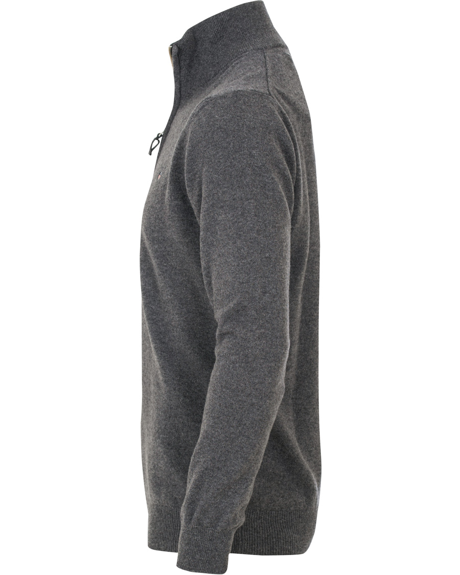 Homme | Pulls Et Tricots | GANT | Super Fine Lambswool Half Zip Antracite Melange
