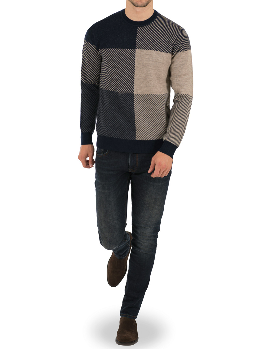 Homme | Pulls Et Tricots | Aquascutum | Clapton Large Check Knit Navy