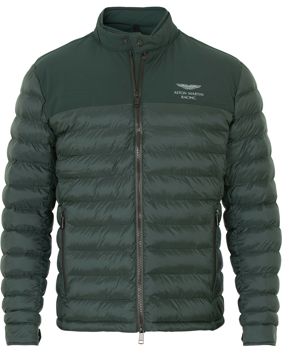 Heren | Jassen | Hackett | Aston Martin Tech Moto Down Jacket Racing Green
