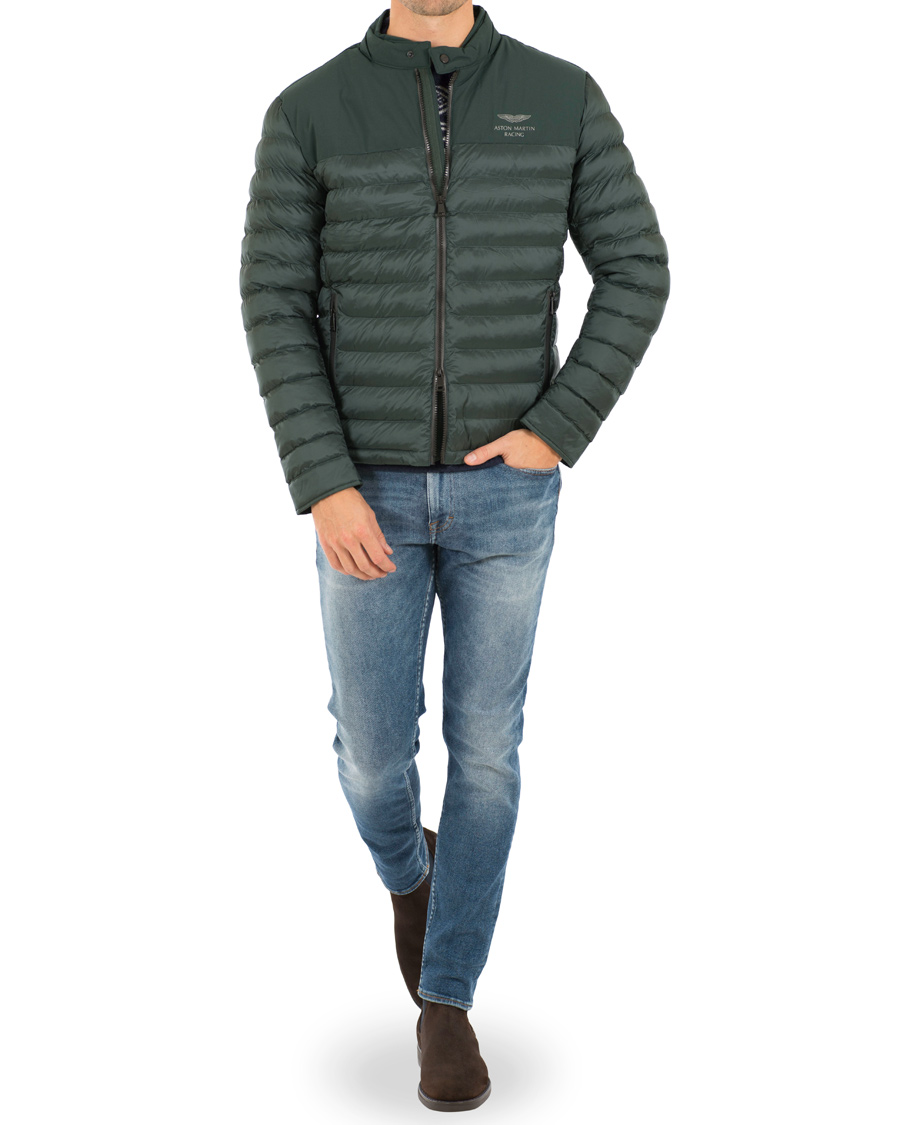 Heren | Jassen | Hackett | Aston Martin Tech Moto Down Jacket Racing Green