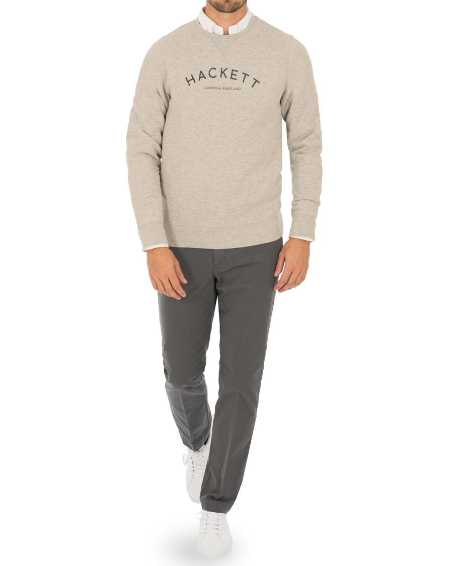 Homme | Pulls Et Tricots | Hackett | Mr Classic Logo Crew Neck Sweater Grey